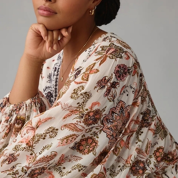 Anthropologie V-neck Long Sleeve Dress - Picture 6 of 16